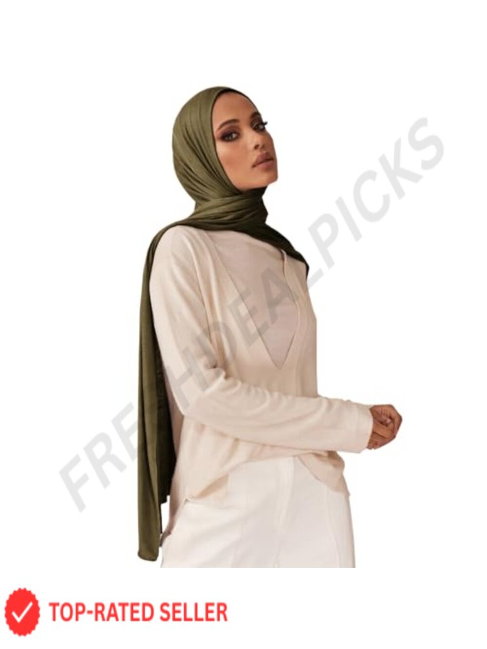 Soft Hijab Scarf 71" Long Head Wrap Shawl Jersey-Like Polyester Women